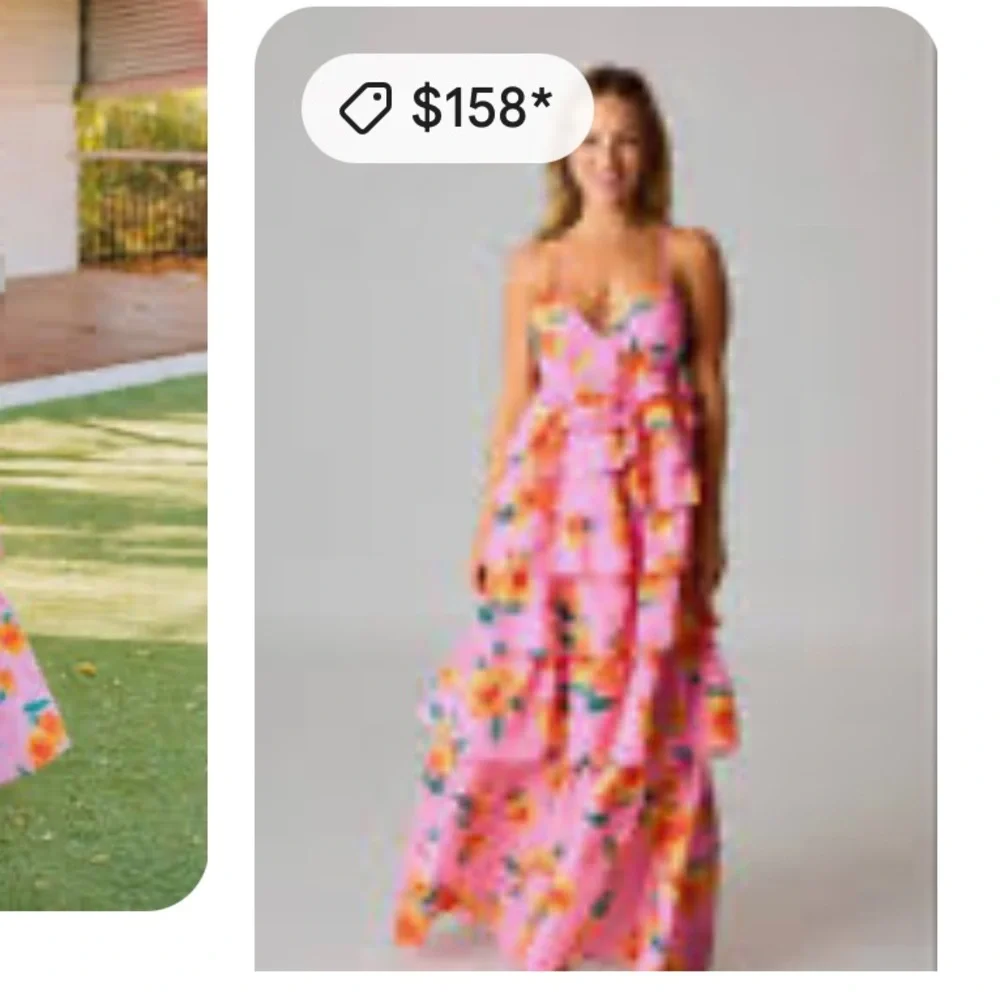 Viral Buddy Love Floral Sunflower Pink Ruffle Maxi Dress - Picture 6 of 9